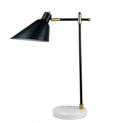 Lampe de bureau noir et laiton