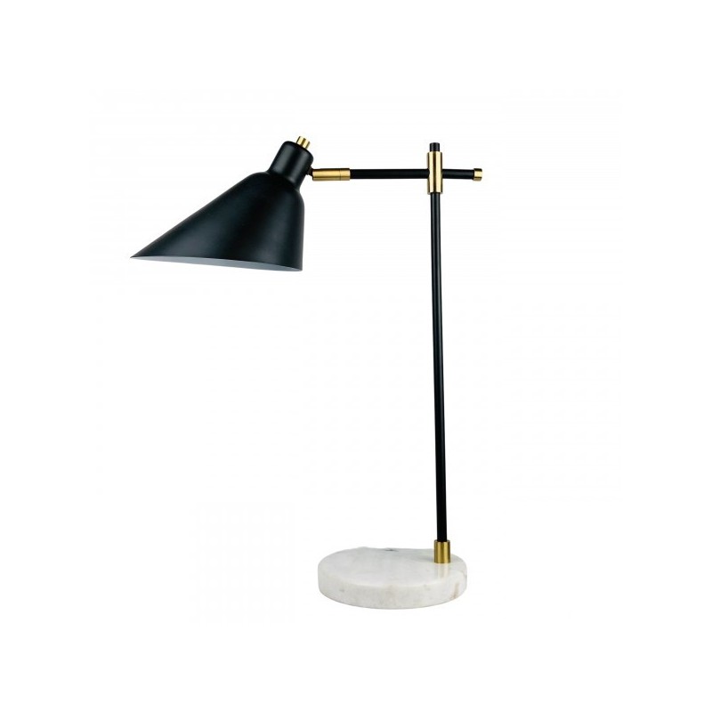 Lampe de bureau noir et laiton
