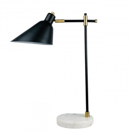 Lampe de bureau noir et laiton